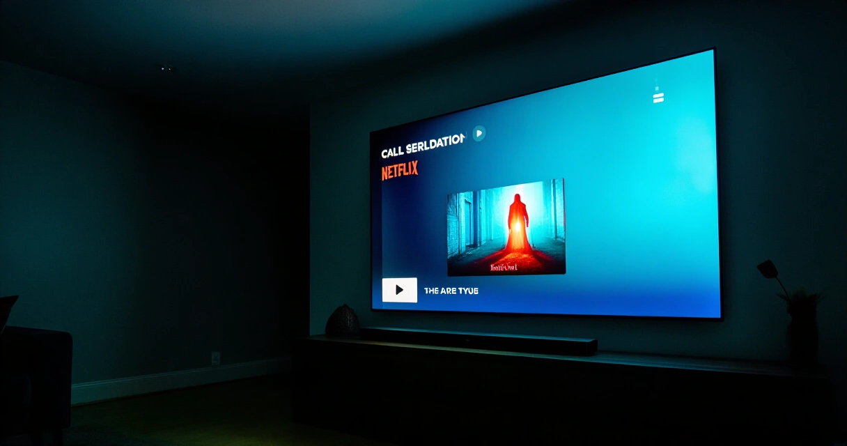 Netflix-kauhuelokuva pyörii televisiossa hämärässä olohuoneessa