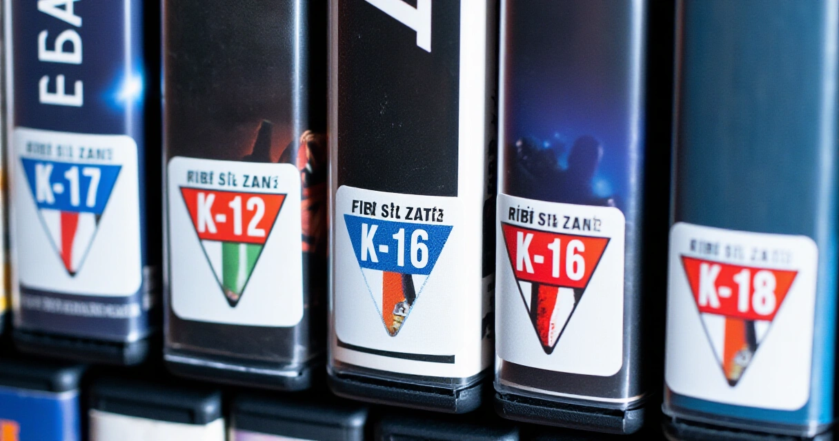 Suomalaisten elokuvien ikärajaluokat K-7, K-12, K-16 ja K-18 DVD-koteloissa